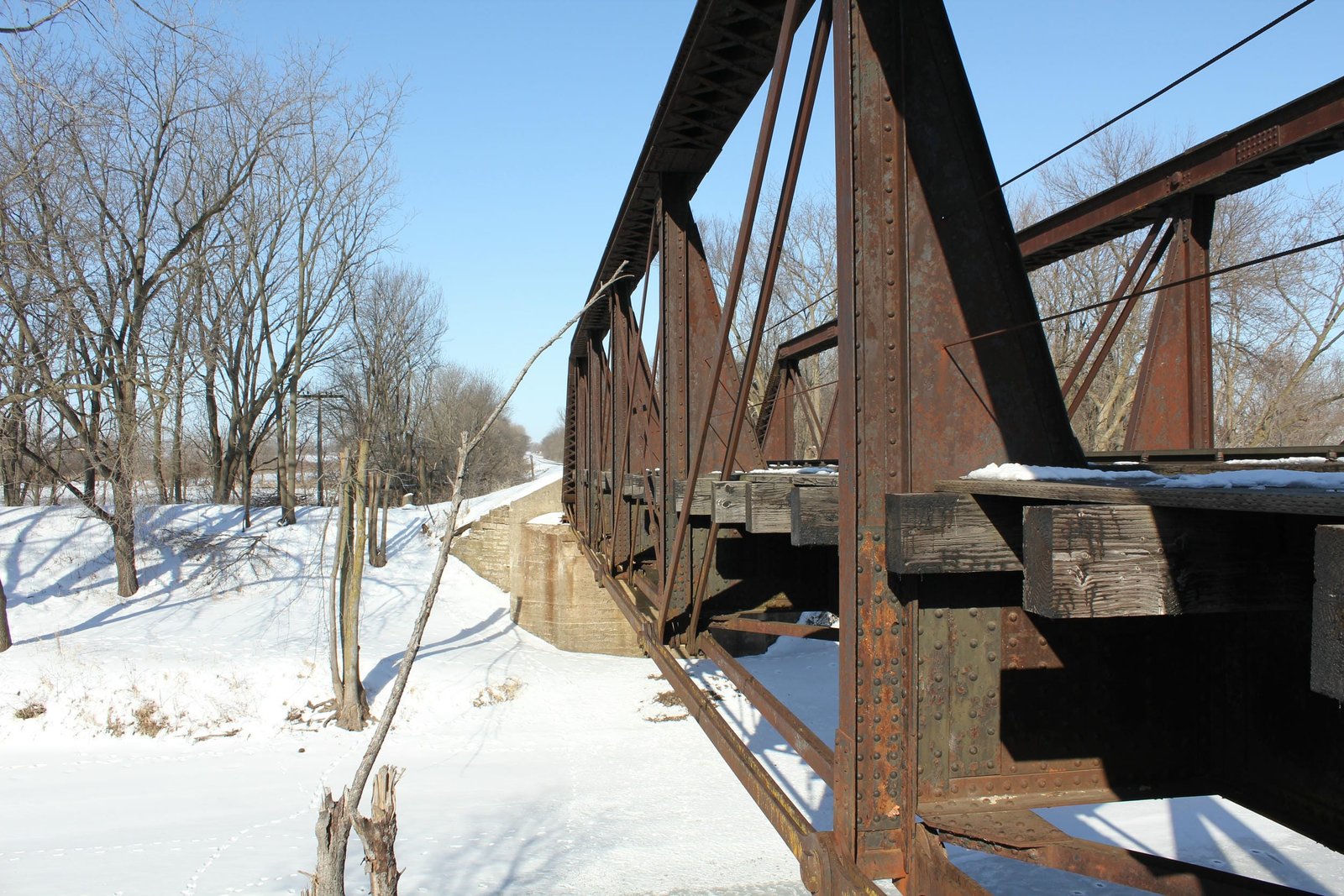 Looking west